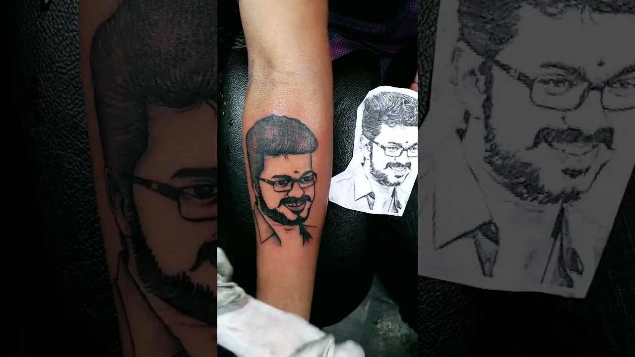 Vijay tattoo edit 🎉 Happy Birthday annaa 🎉#thalapathyfan #thalapathi... |  TikTok